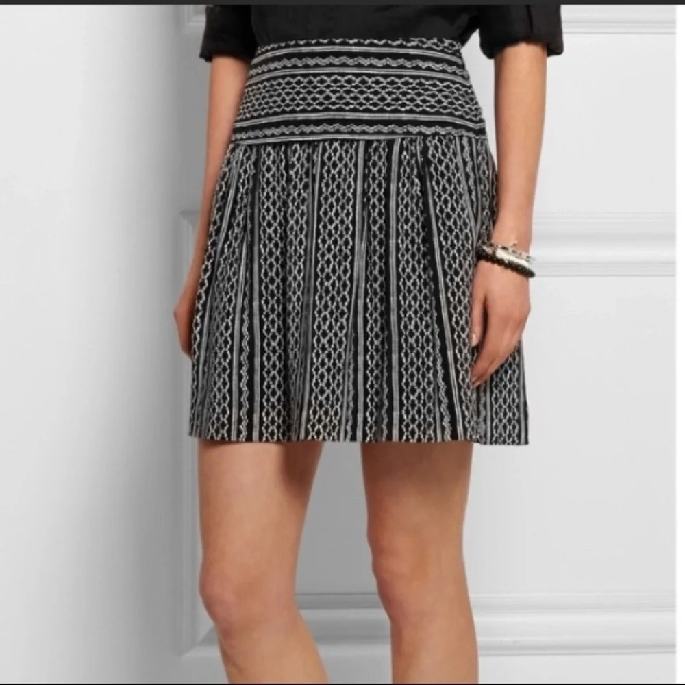 Madewell Silk Skyline Skirt Tidal Wave C0978